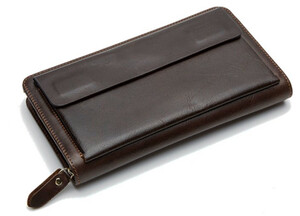 Klasyczny męski portfel skórzany dwie kieszonki