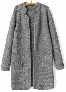 Sweter narzutka kardigan płaszcz bawełniany gruby