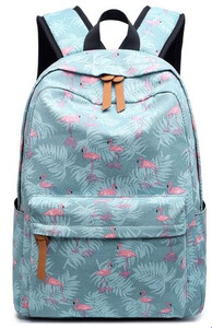 Plecak szkolny kolorowy wzory flamingi koty 