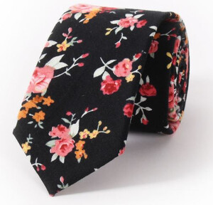 Modny stylowy krawat w kwiaty vintage wiele wzorów