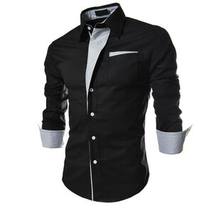 Koszula męska elegancka biała czarna casual