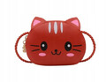 CZERWONY - Mała torebka dziecięca kotek słodka urocza dla dziewczynki
