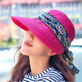 czapka damska z chustą i odpinanym daszkiem na lato różowa