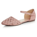 eleganckie płaskie sandałki różowe
