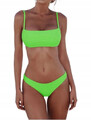 bikini strój kąpielowy dwuczęściowy jednolity -jasny zielony