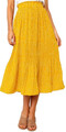 spódnica za kolano w stylu retro bogo żółta