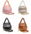 Okrągła torebka damska na ramię piłka do koszykówki Basketball oryginalna łańcuch