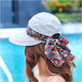 czapka damska z chustą i odpinanym daszkiem na lato szara