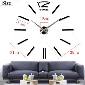 Elegancki duży ścienny zegar xxl ozdoba mieszkania