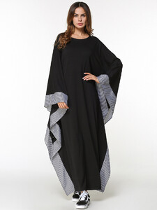 Sukienka długa baggy kimono oversize orientalna czarna